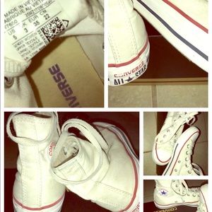 Used  white converse that are a 5 in womens.